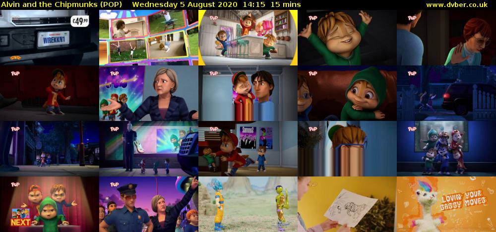 Alvin and the Chipmunks (POP) Wednesday 5 August 2020 14:15 - 14:30
