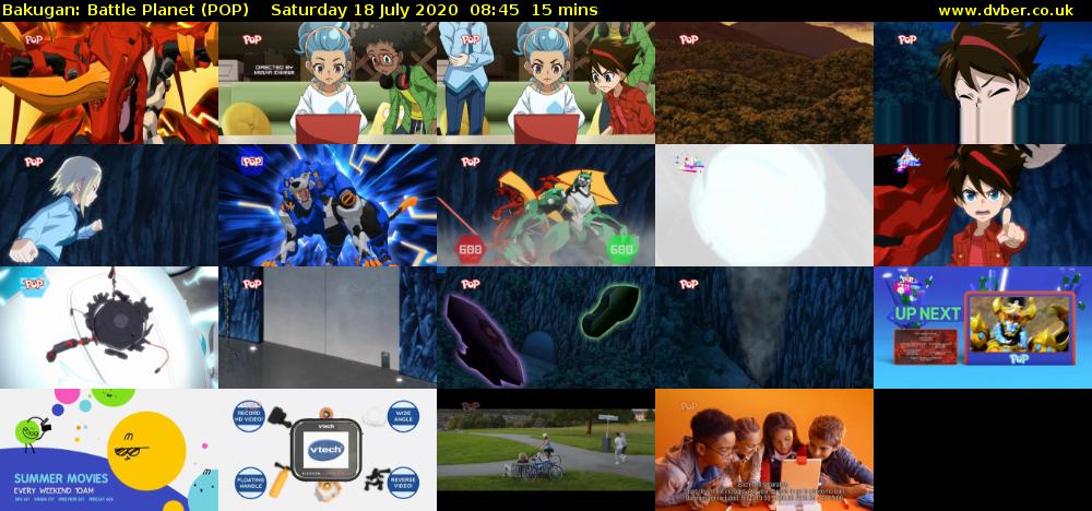 Bakugan: Battle Planet (POP) Saturday 18 July 2020 08:45 - 09:00