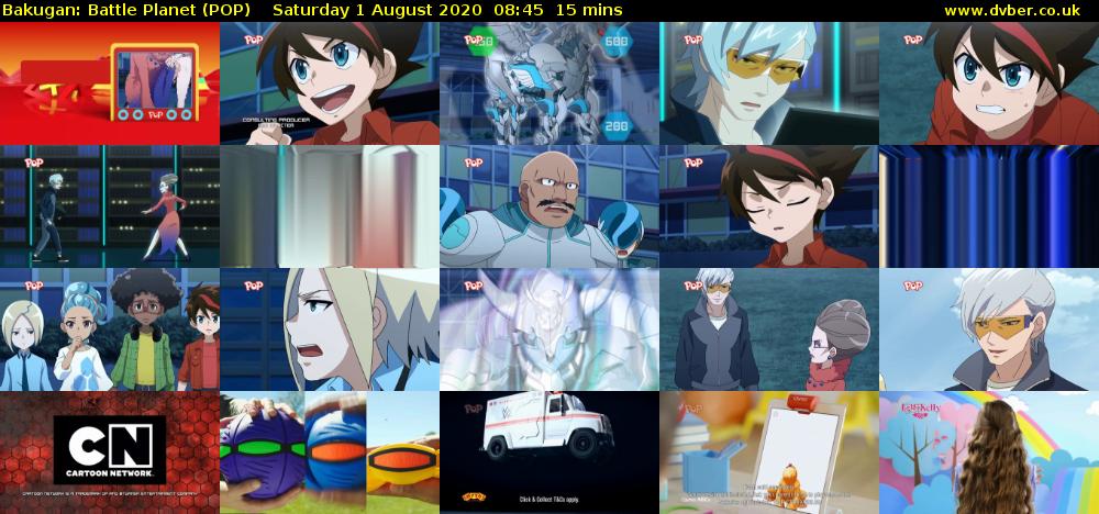 Bakugan: Battle Planet (POP) Saturday 1 August 2020 08:45 - 09:00