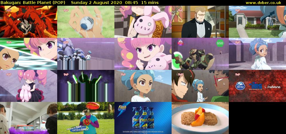 Bakugan: Battle Planet (POP) Sunday 2 August 2020 08:45 - 09:00