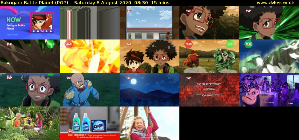 Bakugan: Battle Planet (POP) Saturday 8 August 2020 08:30 - 08:45