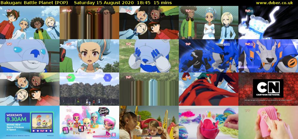 Bakugan: Battle Planet (POP) Saturday 15 August 2020 18:45 - 19:00