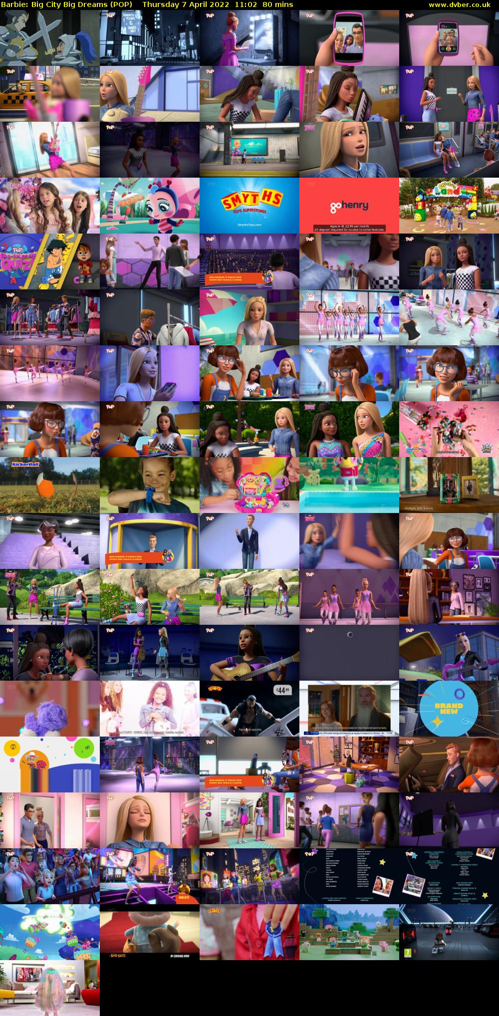 Barbie: Big City Big Dreams (POP) Thursday 7 April 2022 11:02 - 12:22