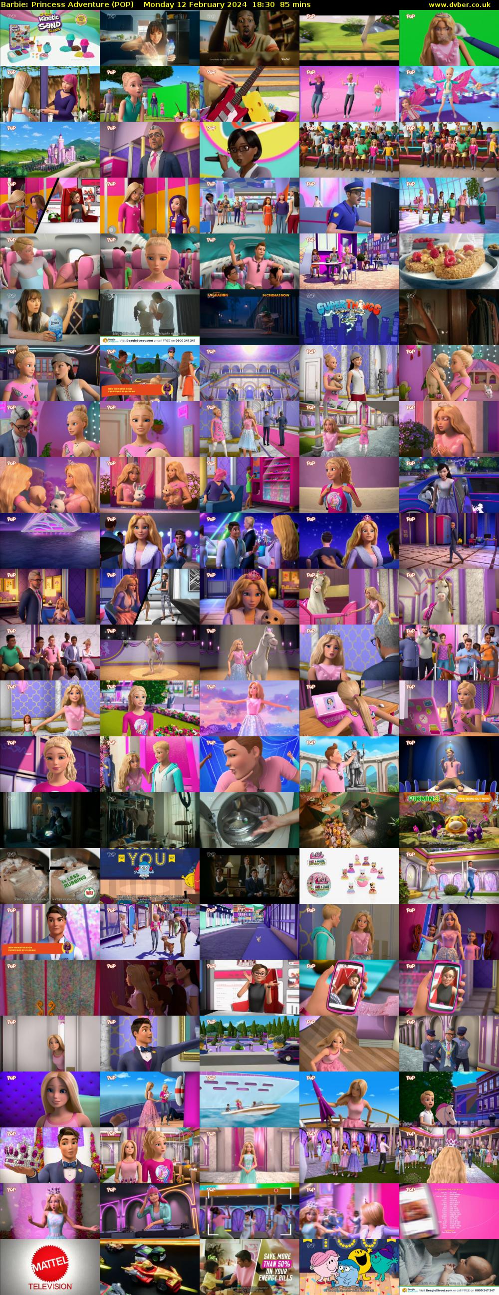 Barbie: Princess Adventure (POP) Monday 12 February 2024 18:30 - 19:55