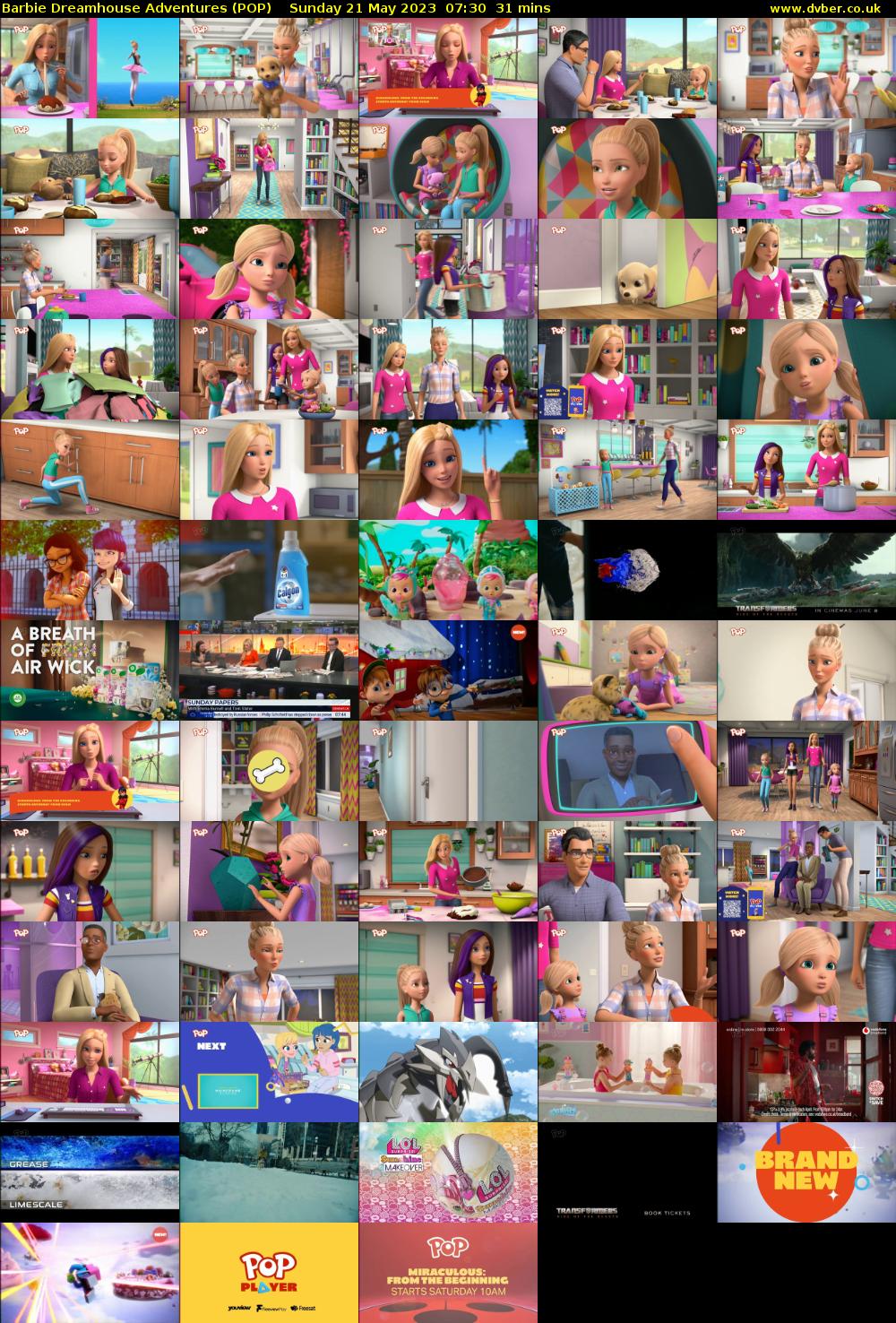 Barbie Dreamhouse Adventures (POP) Sunday 21 May 2023 07:30 - 08:01