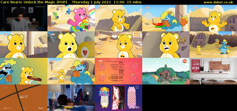 Care Bears: Unlock the Magic (POP) Thursday 1 July 2021 11:00 - 11:15