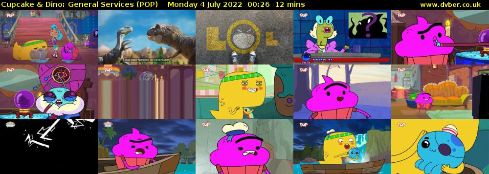 Cupcake & Dino: General Services (POP) Monday 4 July 2022 00:26 - 00:38