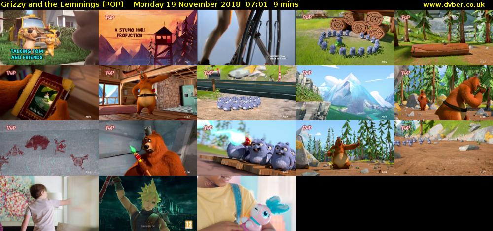 Grizzy and the Lemmings (POP) Monday 19 November 2018 07:01 - 07:10