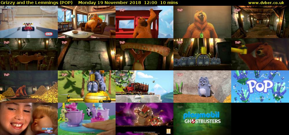 Grizzy and the Lemmings (POP) Monday 19 November 2018 12:00 - 12:10