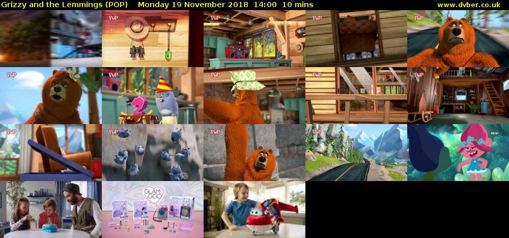Grizzy and the Lemmings (POP) Monday 19 November 2018 14:00 - 14:10