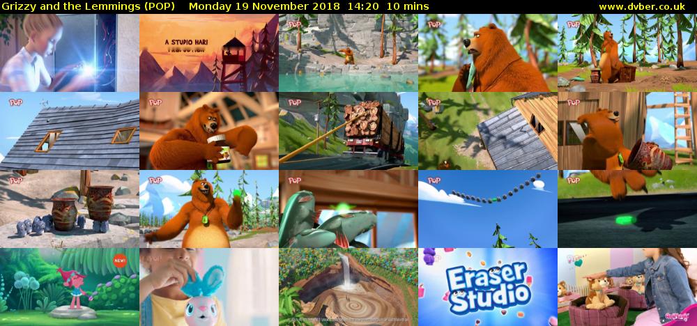 Grizzy and the Lemmings (POP) Monday 19 November 2018 14:20 - 14:30