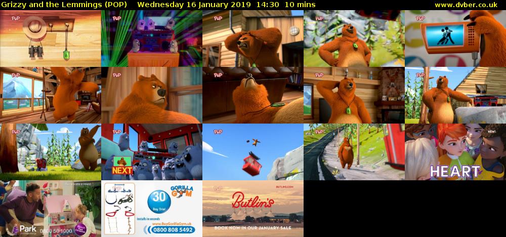 Grizzy and the Lemmings (POP) Wednesday 16 January 2019 14:30 - 14:40