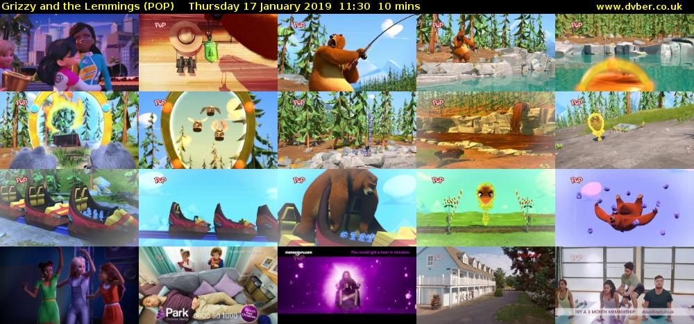 Grizzy and the Lemmings (POP) Thursday 17 January 2019 11:30 - 11:40