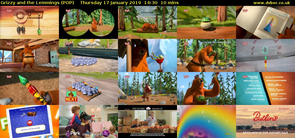 Grizzy and the Lemmings (POP) Thursday 17 January 2019 14:30 - 14:40