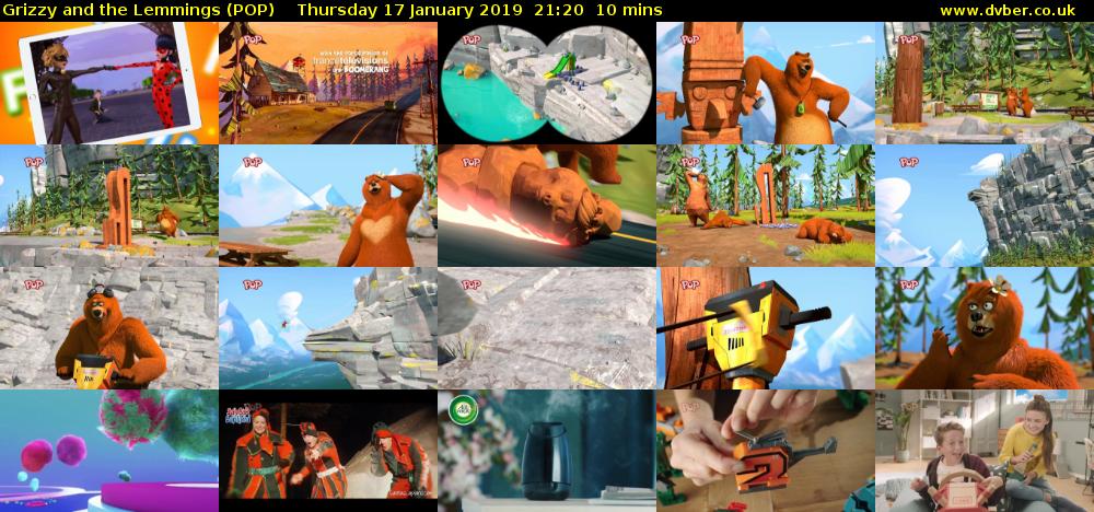 Grizzy and the Lemmings (POP) Thursday 17 January 2019 21:20 - 21:30