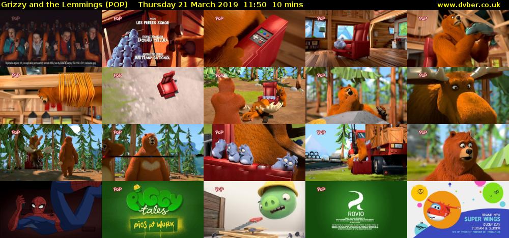 Grizzy and the Lemmings (POP) Thursday 21 March 2019 11:50 - 12:00