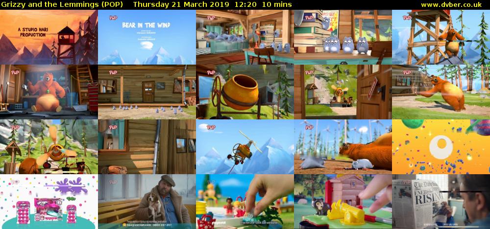 Grizzy and the Lemmings (POP) Thursday 21 March 2019 12:20 - 12:30