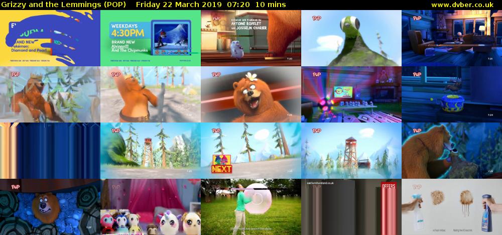 Grizzy and the Lemmings (POP) Friday 22 March 2019 07:20 - 07:30