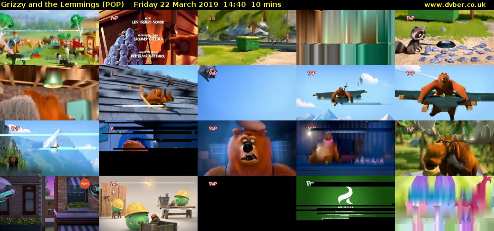 Grizzy and the Lemmings (POP) Friday 22 March 2019 14:40 - 14:50