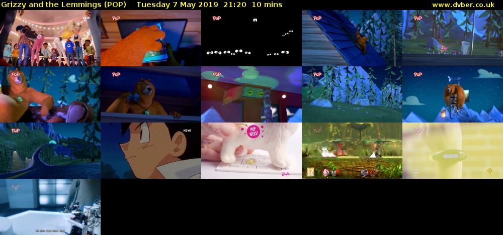 Grizzy and the Lemmings (POP) Tuesday 7 May 2019 21:20 - 21:30