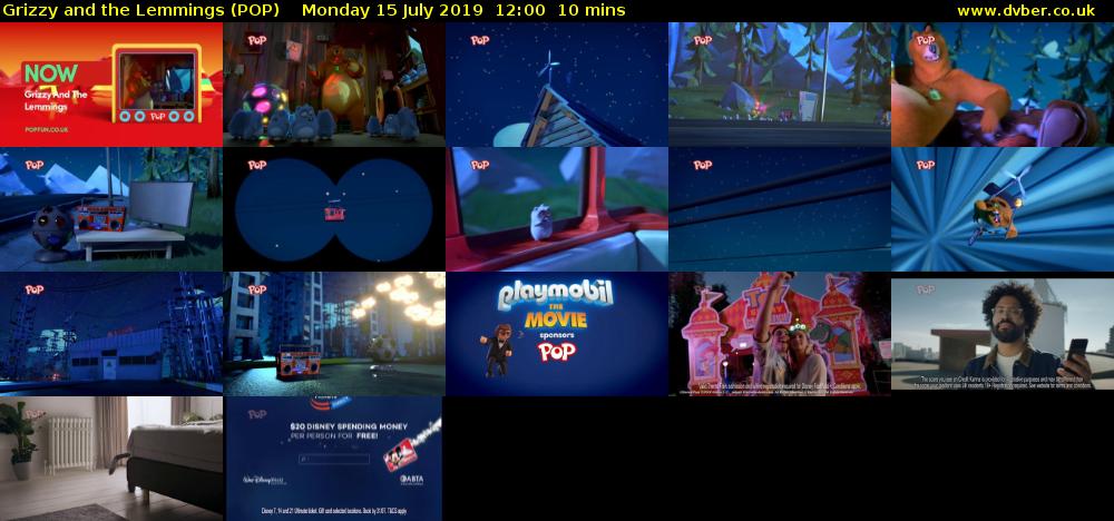 Grizzy and the Lemmings (POP) Monday 15 July 2019 12:00 - 12:10