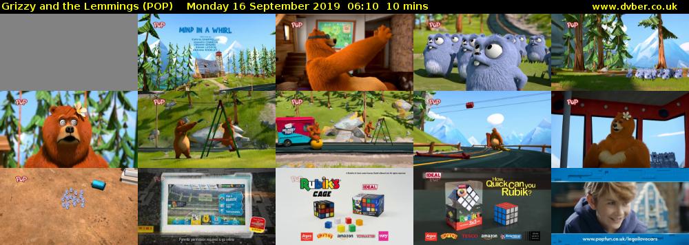 Grizzy and the Lemmings (POP) Monday 16 September 2019 06:10 - 06:20