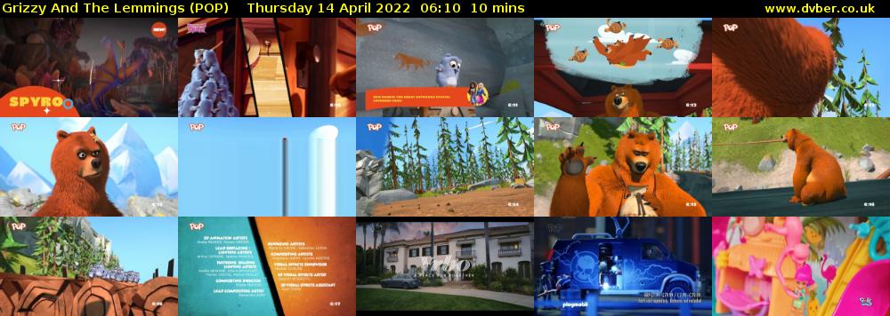 Grizzy and the Lemmings (POP) Thursday 14 April 2022 06:10 - 06:20