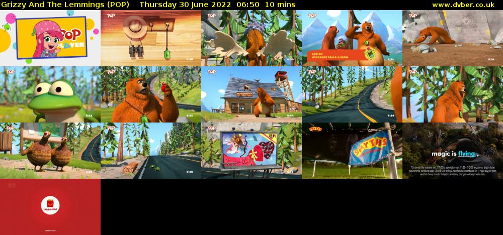Grizzy and the Lemmings (POP) Thursday 30 June 2022 06:50 - 07:00