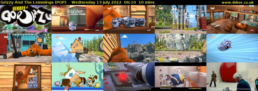 Grizzy and the Lemmings (POP) Wednesday 13 July 2022 06:10 - 06:20