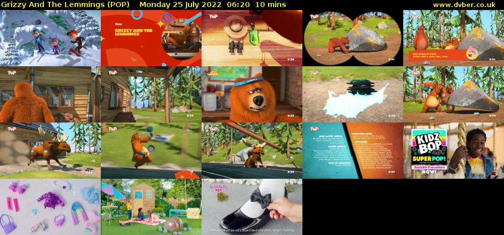 Grizzy and the Lemmings (POP) Monday 25 July 2022 06:20 - 06:30