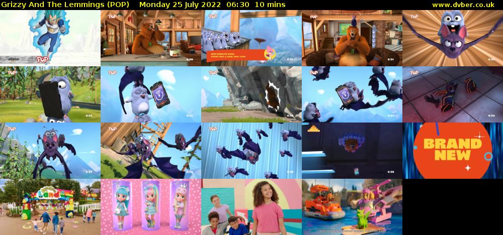 Grizzy and the Lemmings (POP) Monday 25 July 2022 06:30 - 06:40
