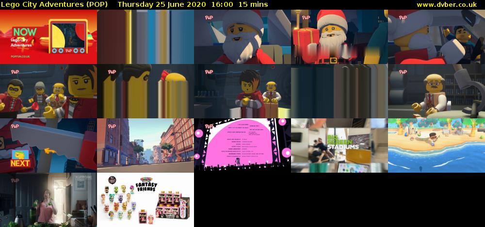 Lego City Adventures (POP) Thursday 25 June 2020 16:00 - 16:15