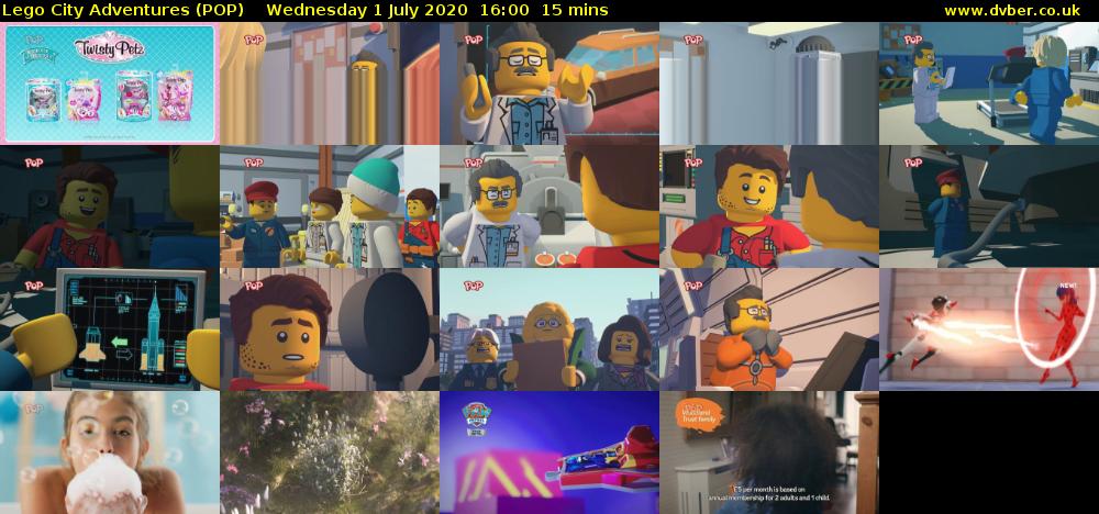Lego City Adventures (POP) Wednesday 1 July 2020 16:00 - 16:15