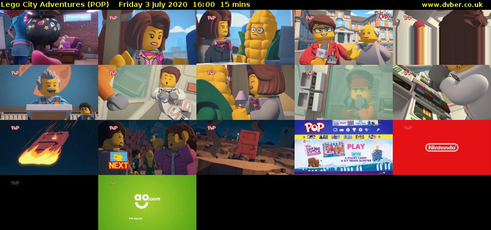 Lego City Adventures (POP) Friday 3 July 2020 16:00 - 16:15