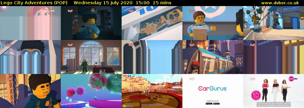 Lego City Adventures (POP) Wednesday 15 July 2020 15:00 - 15:15