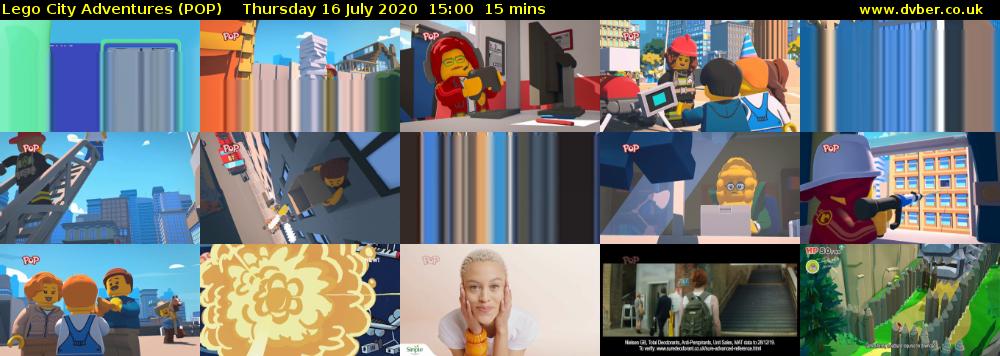 Lego City Adventures (POP) Thursday 16 July 2020 15:00 - 15:15