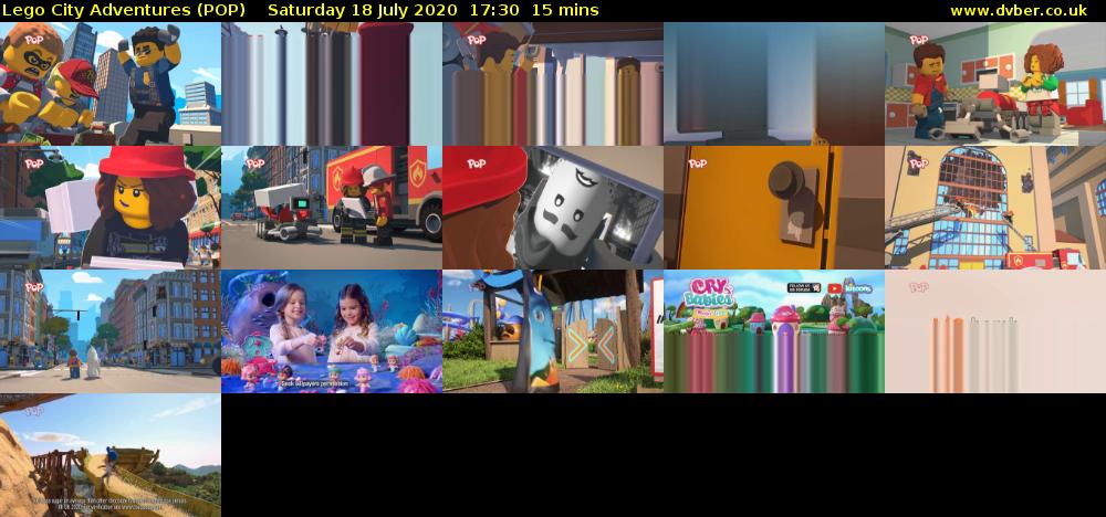 Lego City Adventures (POP) Saturday 18 July 2020 17:30 - 17:45