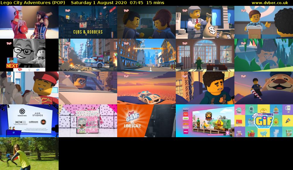 Lego City Adventures (POP) Saturday 1 August 2020 07:45 - 08:00