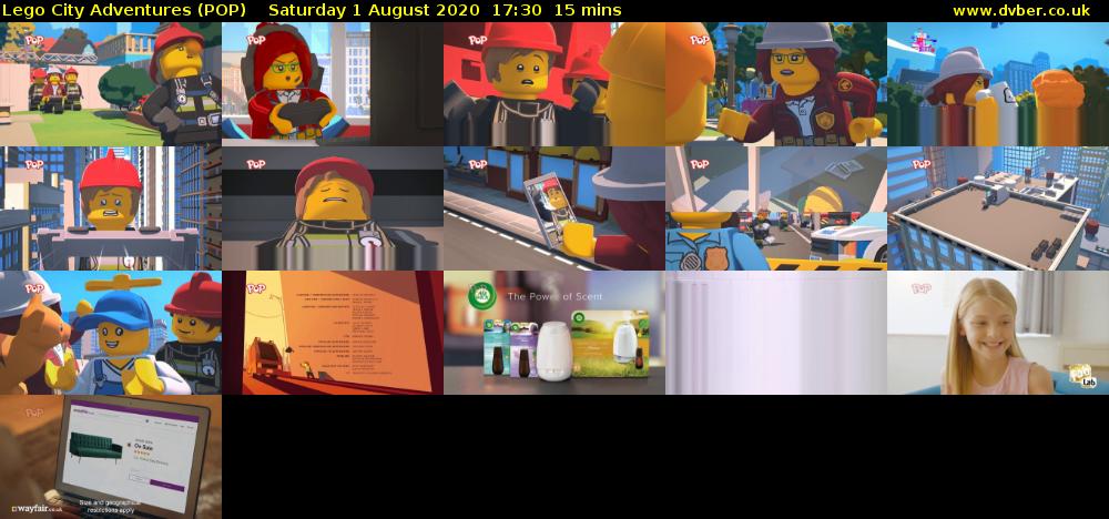 Lego City Adventures (POP) Saturday 1 August 2020 17:30 - 17:45