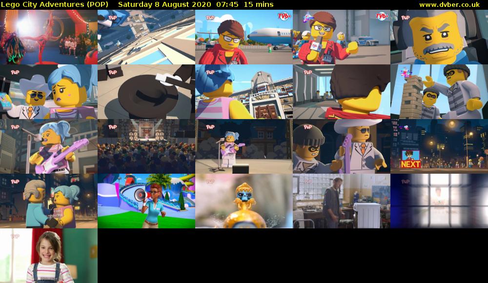 Lego City Adventures (POP) Saturday 8 August 2020 07:45 - 08:00