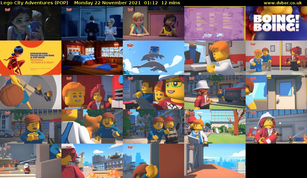 Lego City Adventures (POP) Monday 22 November 2021 01:12 - 01:24