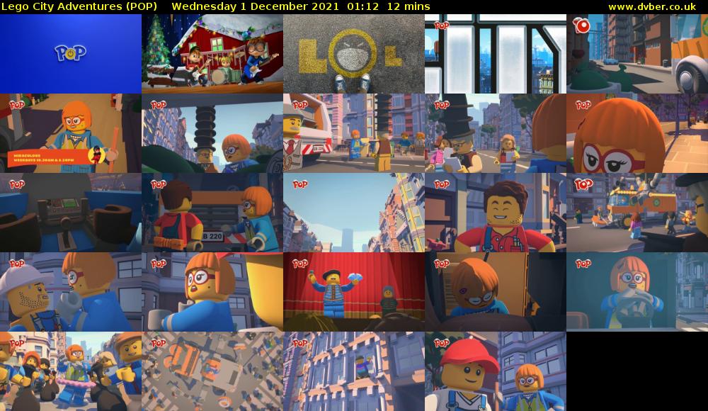 Lego City Adventures (POP) Wednesday 1 December 2021 01:12 - 01:24
