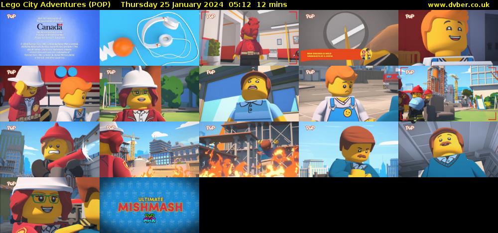Lego City Adventures (POP) Thursday 25 January 2024 05:12 - 05:24