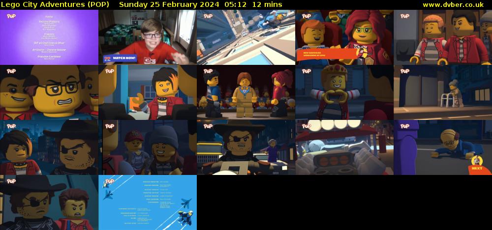 Lego City Adventures (POP) Sunday 25 February 2024 05:12 - 05:24