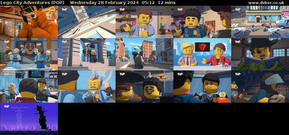 Lego City Adventures (POP) Wednesday 28 February 2024 05:12 - 05:24