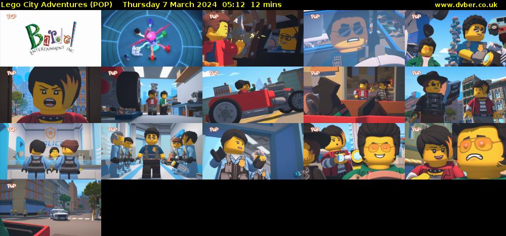 Lego City Adventures (POP) Thursday 7 March 2024 05:12 - 05:24