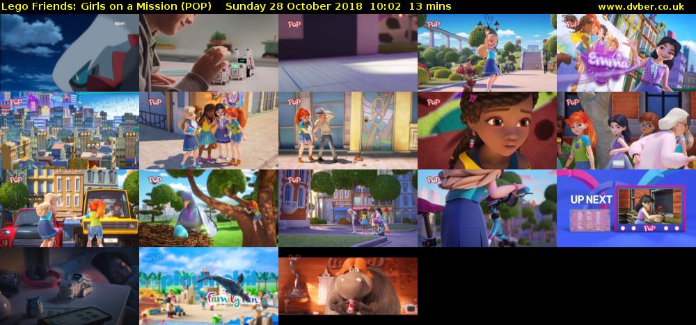 Lego Friends: Girls on a Mission (POP) Sunday 28 October 2018 10:02 - 10:15