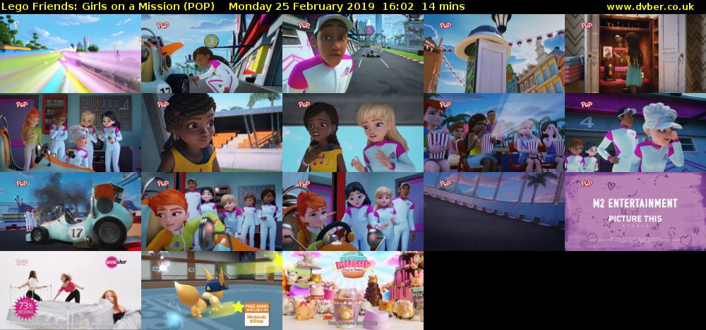 Lego Friends: Girls on a Mission (POP) Monday 25 February 2019 16:02 - 16:16