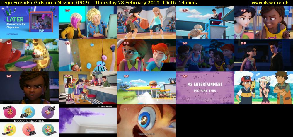 Lego Friends: Girls on a Mission (POP) Thursday 28 February 2019 16:16 - 16:30
