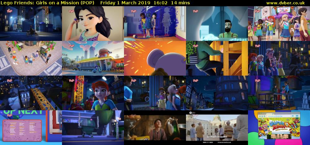 Lego Friends: Girls on a Mission (POP) Friday 1 March 2019 16:02 - 16:16